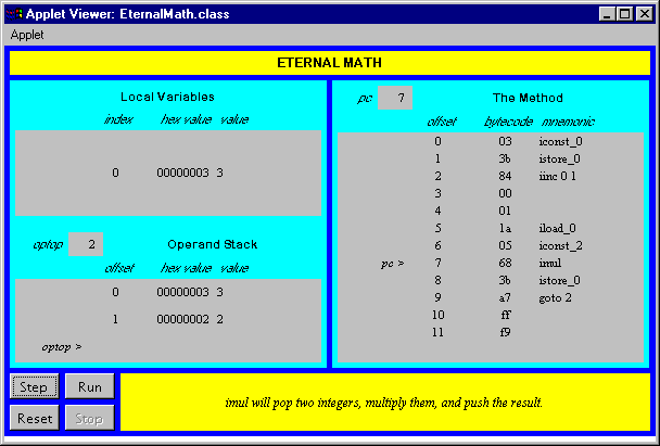 JVM simulation