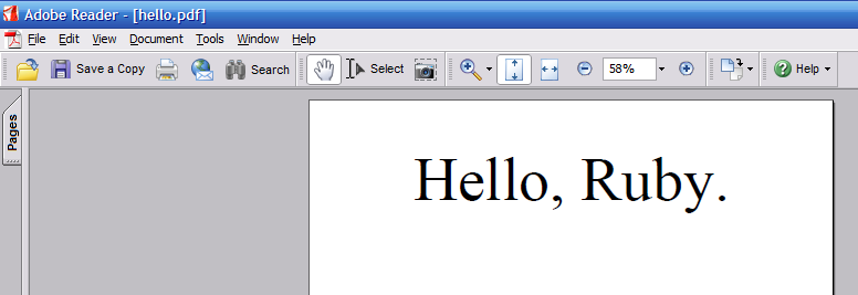 Hello, Ruby PDF example